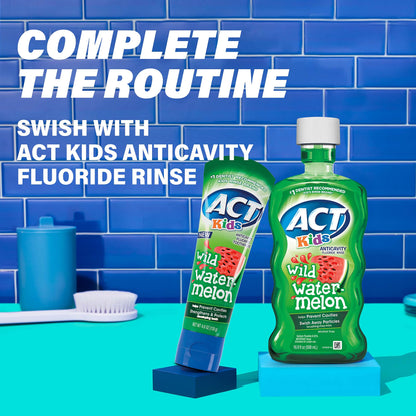 ACT Kids Anticavity Fluoride Toothpaste 4.6 oz. Bubble Gum Blowout