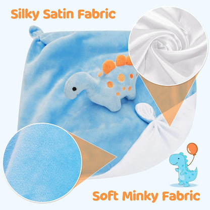 Pro Goleem Elephant Security Blanket, Soft Lovey Unisex Lovie Baby Gifts for Newborn Boys and Girls Snuggle Toy Stuffed Animal Grey 16 Inch