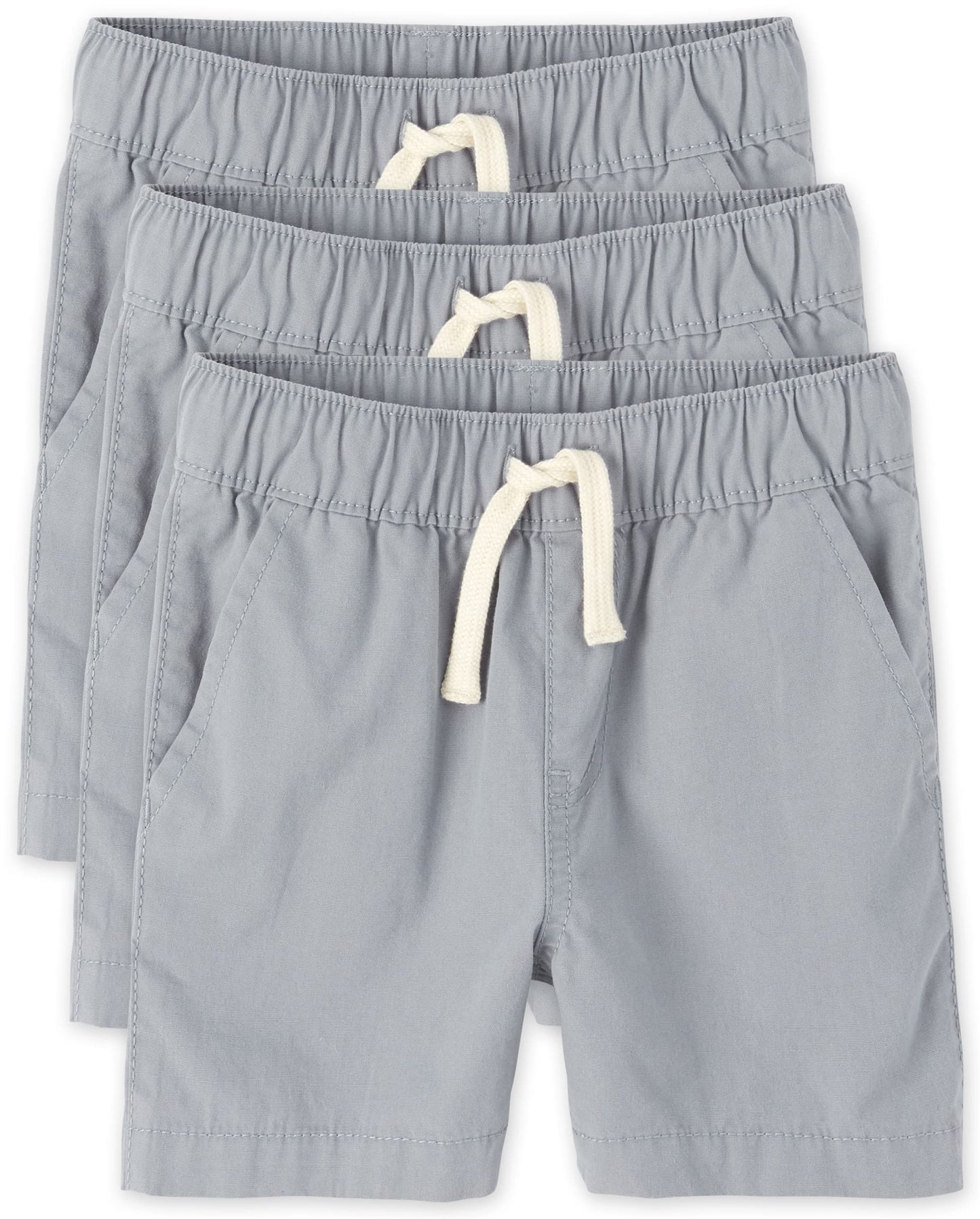 The Children's Place Baby Boys And Toddler Boys Pull on Jogger Shorts,Flax 3 Pack,2T