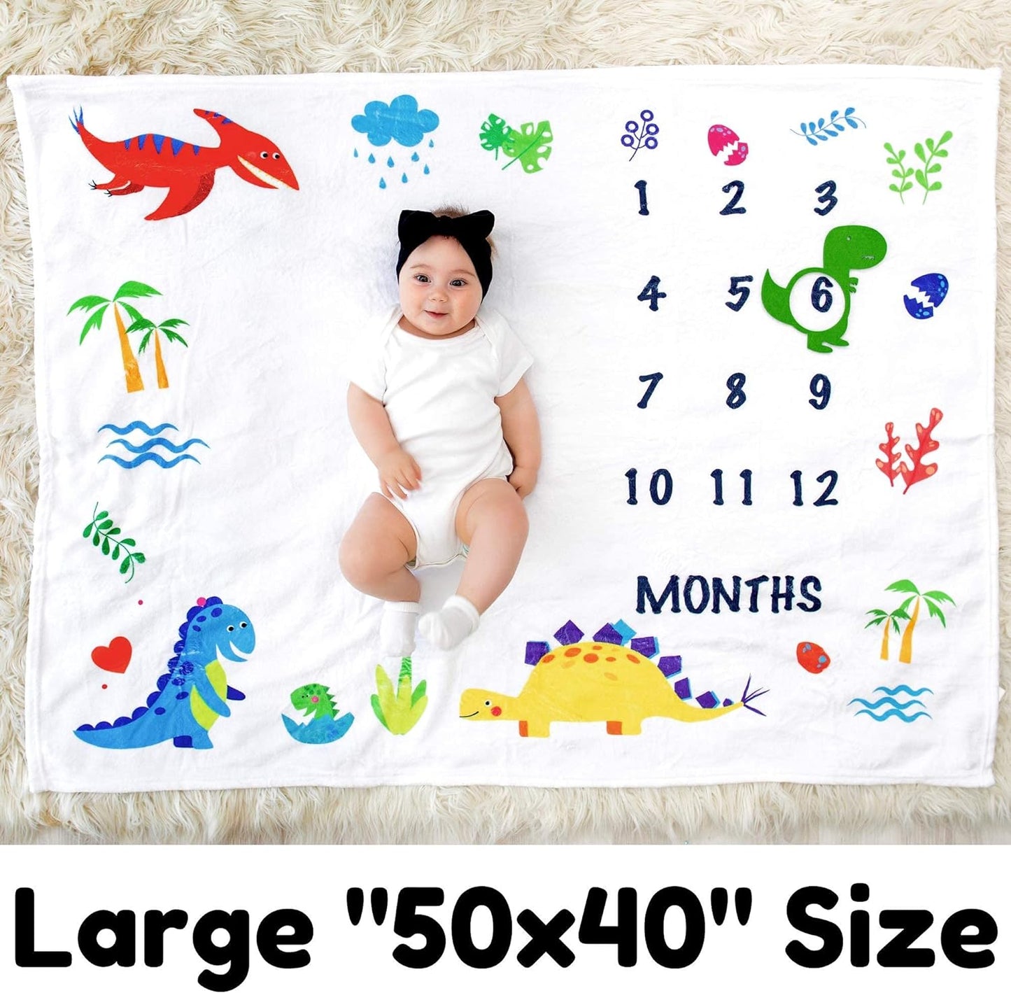 KEMINA BLANKETS Baby Monthly Milestone Blanket Boy - Milestone Blanket for Baby Boy Includes Felt Frame and Personalized Board, Adventure Mountain Month Blanket Woodland Nursery, Baby Shower 50x40