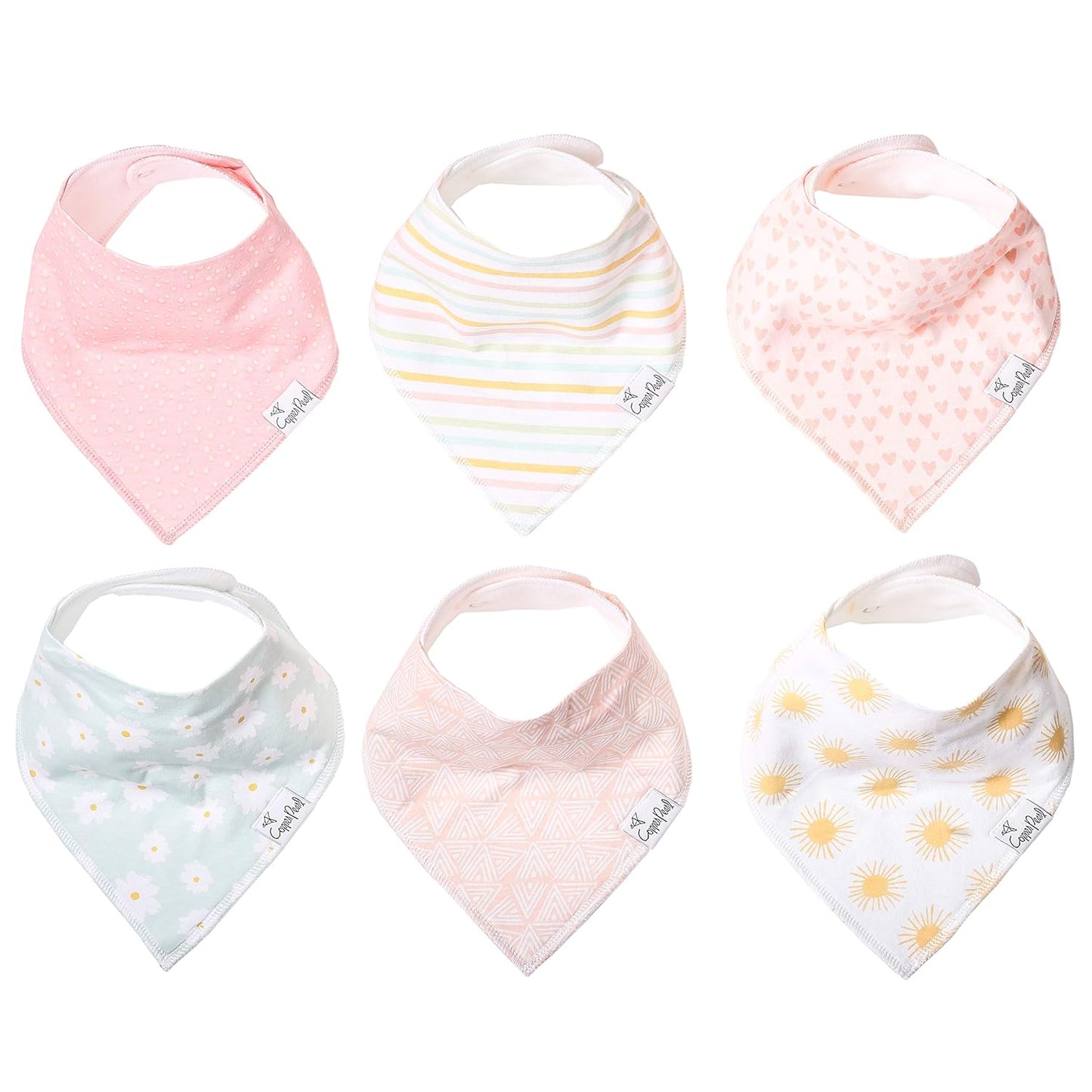 Copper Pearl Baby Bandana Drool Bibs for Drooling and Teething 6 Pack Gift Set For Boys “Rider