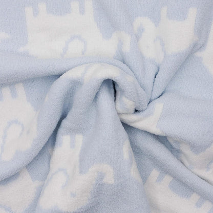 LITTLE CELEBRITY Chenille Baby Blanket, Baby Blankets for Boys, Baby Blankets for Girls, Toddler Blanket, Baby Boy & Girl Blankets, Soft Baby Blankets, Plush Baby Blankets, 40x30 Inches (Grey Clouds)