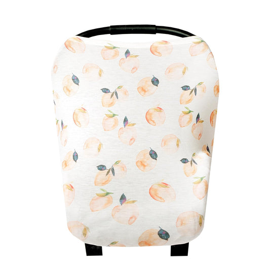 Baby Car Seat Cover Canopy and Nursing Cover Multi-Use Stretchy 5 in 1 Gift "Caroline" by Copper Pearl
