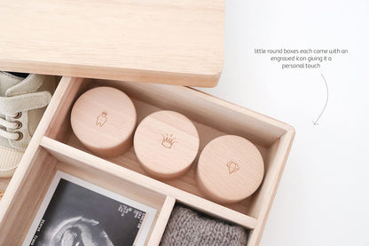 Baby Keepsake Box Wooden | Baby Shower Keepsake Box for Girl or Boy | Newborn Baby Box | Milestone Box Organizer | Baby Treasure Box for Moms and Dads