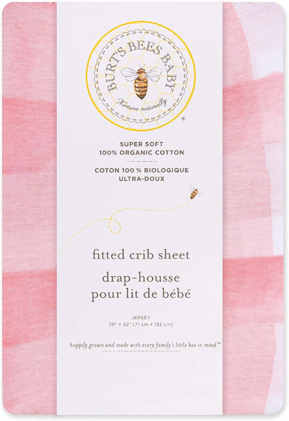 Burt's Bees Baby - Fitted Crib Sheet, Boys & Unisex 100% Organic Cotton Crib Sheet for Standard Crib and Toddler Mattresses (Hello Moon!) 28x52 Inch (Pack of 1)