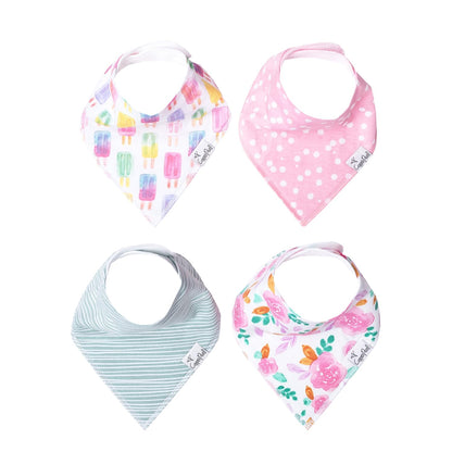 Copper Pearl Baby Bandana Drool Bibs for Drooling and Teething 4 Pack Gift “Alta, Soft Set of Cloth for Any Baby Girl or Boy, Cute Registry Ideas for Baby Shower Gifts