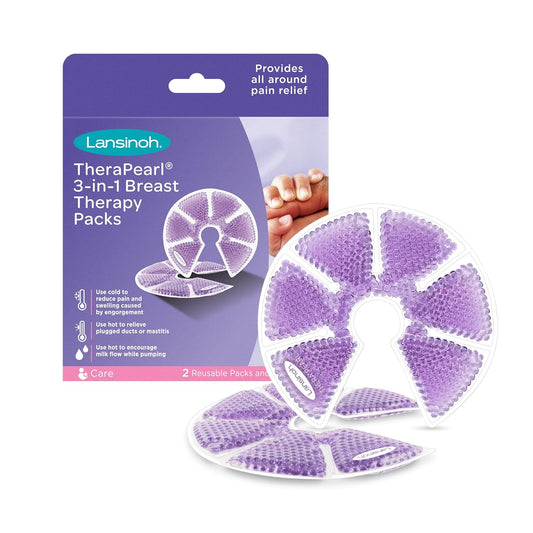 Lansinoh TheraPearl Terapia para mamas 3 en 1, paquete de 2 unidades