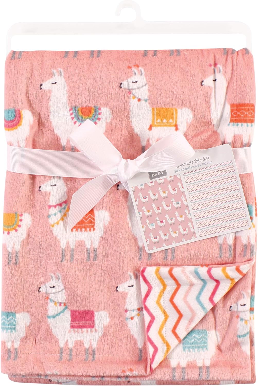 Hudson Baby Unisex Baby Plush Mink Blanket, Llama, One Size