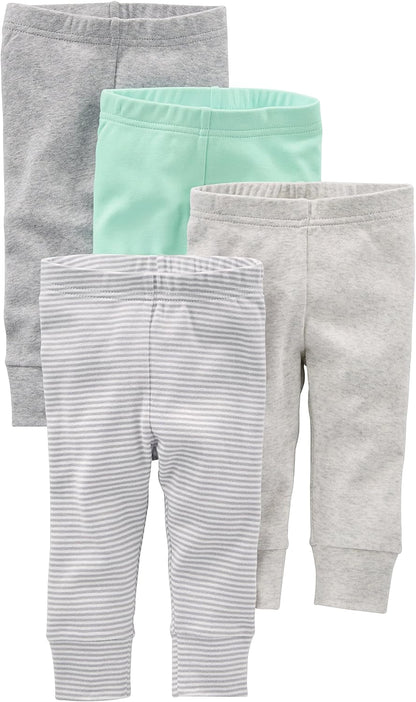 Simple Joys by Carter's Unisex Babies' Cotton Pants, Pack of 4