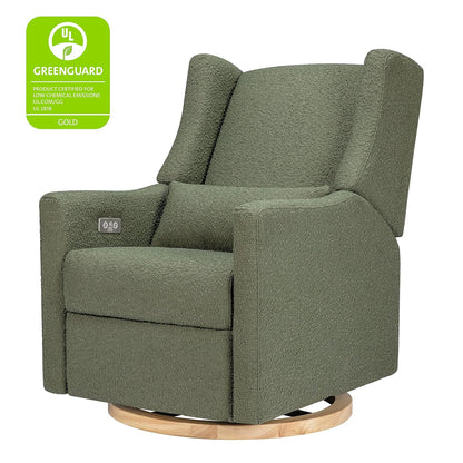 Babyletto Kiwi Electronic Power Recliner and Swivel Glider with USB Port in Performance Cream Eco-Weave, Water Repellent & Stain Resistant, Greenguard Gold and CertiPUR-US Certified