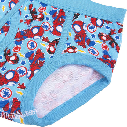 Boys' Toddler Spiderman and Superhero Friends 100% Combed Cotton Underwear Multipacks with Iron Man, Hulk & More