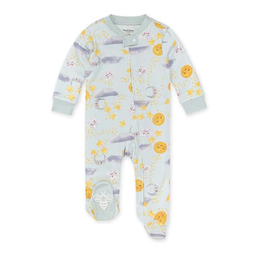 Burt's Bees Baby baby-boys Sleep and Play Pjs, 100% Organic Cotton One-piece Zip Front Romper Jumpsuit Pajamas