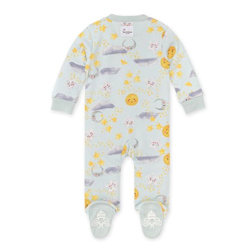 Burt's Bees Baby baby-boys Sleep and Play Pjs, 100% Organic Cotton One-piece Zip Front Romper Jumpsuit Pajamas