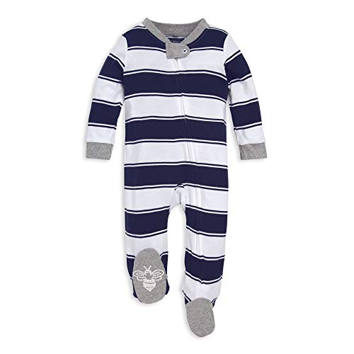 Burt's Bees Baby baby-boys Sleep and Play Pjs, 100% Organic Cotton One-piece Zip Front Romper Jumpsuit Pajamas