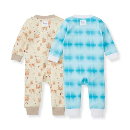 Burt's Bees Baby baby-boys Sleep and Play Pjs, 100% Organic Cotton One-piece Zip Front Romper Jumpsuit Pajamas