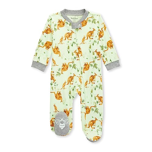 Burt's Bees Baby baby-boys Sleep and Play Pjs, 100% Organic Cotton One-piece Zip Front Romper Jumpsuit Pajamas