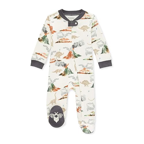 Burt's Bees Baby baby-boys Sleep and Play Pjs, 100% Organic Cotton One-piece Zip Front Romper Jumpsuit Pajamas