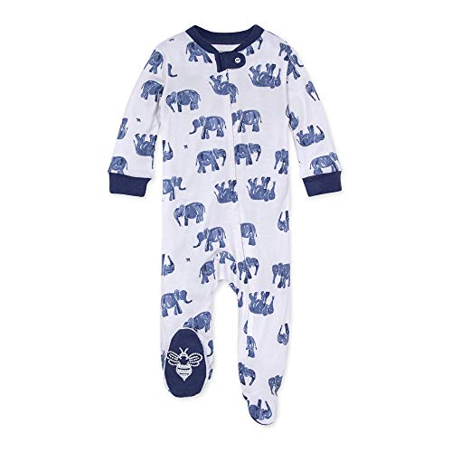 Burt's Bees Baby baby-boys Sleep and Play Pjs, 100% Organic Cotton One-piece Zip Front Romper Jumpsuit Pajamas