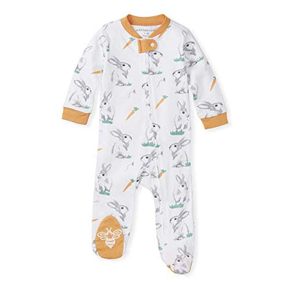 Burt's Bees Baby baby-boys Sleep and Play Pjs, 100% Organic Cotton One-piece Zip Front Romper Jumpsuit Pajamas