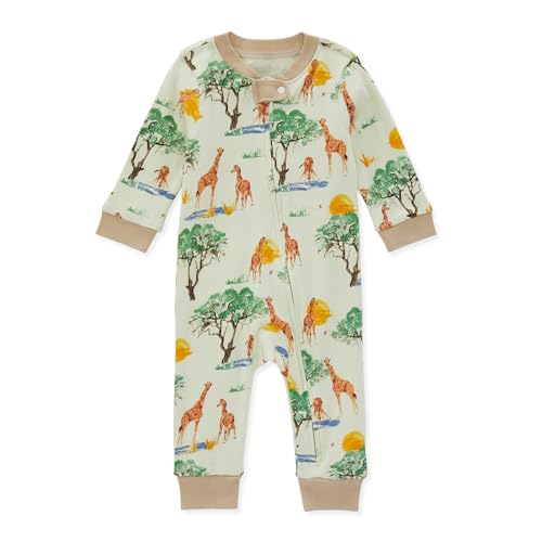 Burt's Bees Baby baby-boys Sleep and Play Pjs, 100% Organic Cotton One-piece Zip Front Romper Jumpsuit Pajamas