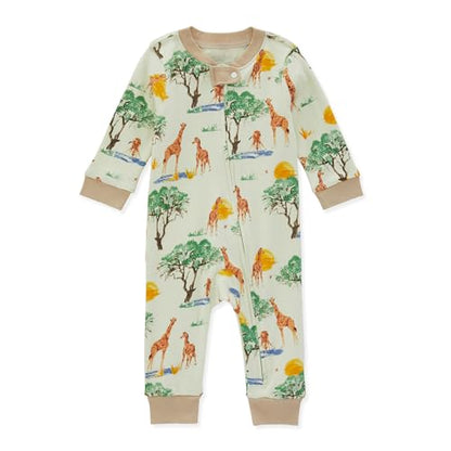 Burt's Bees Baby baby-boys Sleep and Play Pjs, 100% Organic Cotton One-piece Zip Front Romper Jumpsuit Pajamas