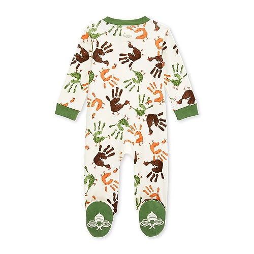 Burt's Bees Baby baby-boys Sleep and Play Pjs, 100% Organic Cotton One-piece Zip Front Romper Jumpsuit Pajamas