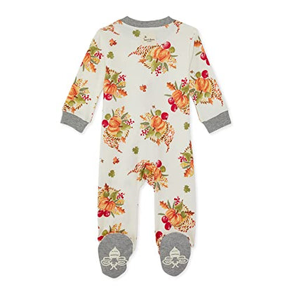 Burt's Bees Baby baby-boys Sleep and Play Pjs, 100% Organic Cotton One-piece Zip Front Romper Jumpsuit Pajamas