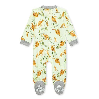 Burt's Bees Baby baby-boys Sleep and Play Pjs, 100% Organic Cotton One-piece Zip Front Romper Jumpsuit Pajamas