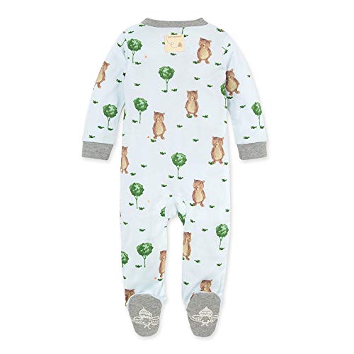 Burt's Bees Baby baby-boys Sleep and Play Pjs, 100% Organic Cotton One-piece Zip Front Romper Jumpsuit Pajamas