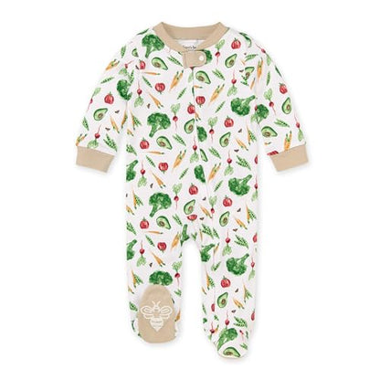 Burt's Bees Baby baby-boys Sleep and Play Pjs, 100% Organic Cotton One-piece Zip Front Romper Jumpsuit Pajamas