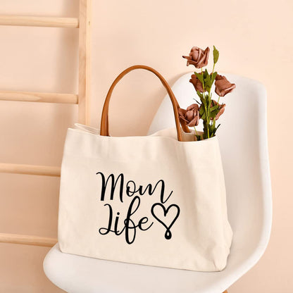 Mom Mama Bag Mother Gifts Momlife Tote for Hospital, Shopping, Beach, Travel