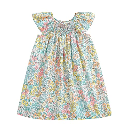 Simplee kids Baby Girls Casual Dresses Toddler Floral Dress Print Sundress Princess Dress