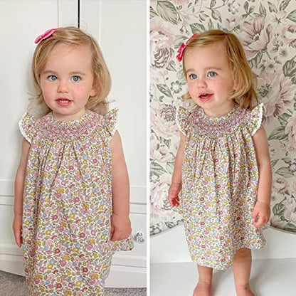 Simplee kids Baby Girls Casual Dresses Toddler Floral Dress Print Sundress Princess Dress