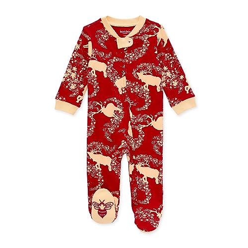 Burt's Bees Baby baby-boys Sleep and Play Pjs, 100% Organic Cotton One-piece Zip Front Romper Jumpsuit Pajamas