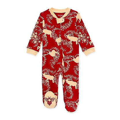 Burt's Bees Baby baby-boys Sleep and Play Pjs, 100% Organic Cotton One-piece Zip Front Romper Jumpsuit Pajamas