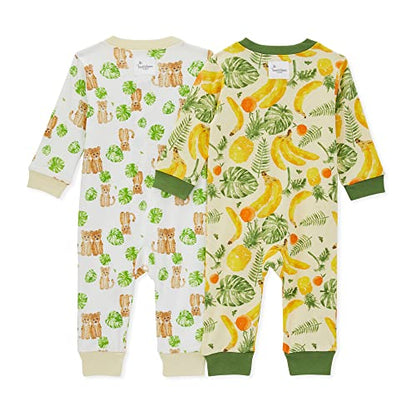 Burt's Bees Baby baby-boys Sleep and Play Pjs, 100% Organic Cotton One-piece Zip Front Romper Jumpsuit Pajamas