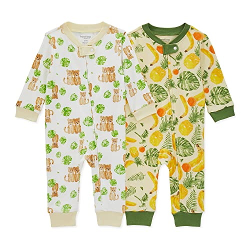 Burt's Bees Baby baby-boys Sleep and Play Pjs, 100% Organic Cotton One-piece Zip Front Romper Jumpsuit Pajamas