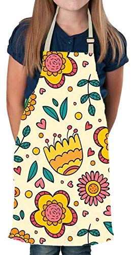 2 Pack Cotton Adjustable Parent and Child Apron with Pockets Mommy and Me Matching Set, Baking,Painting