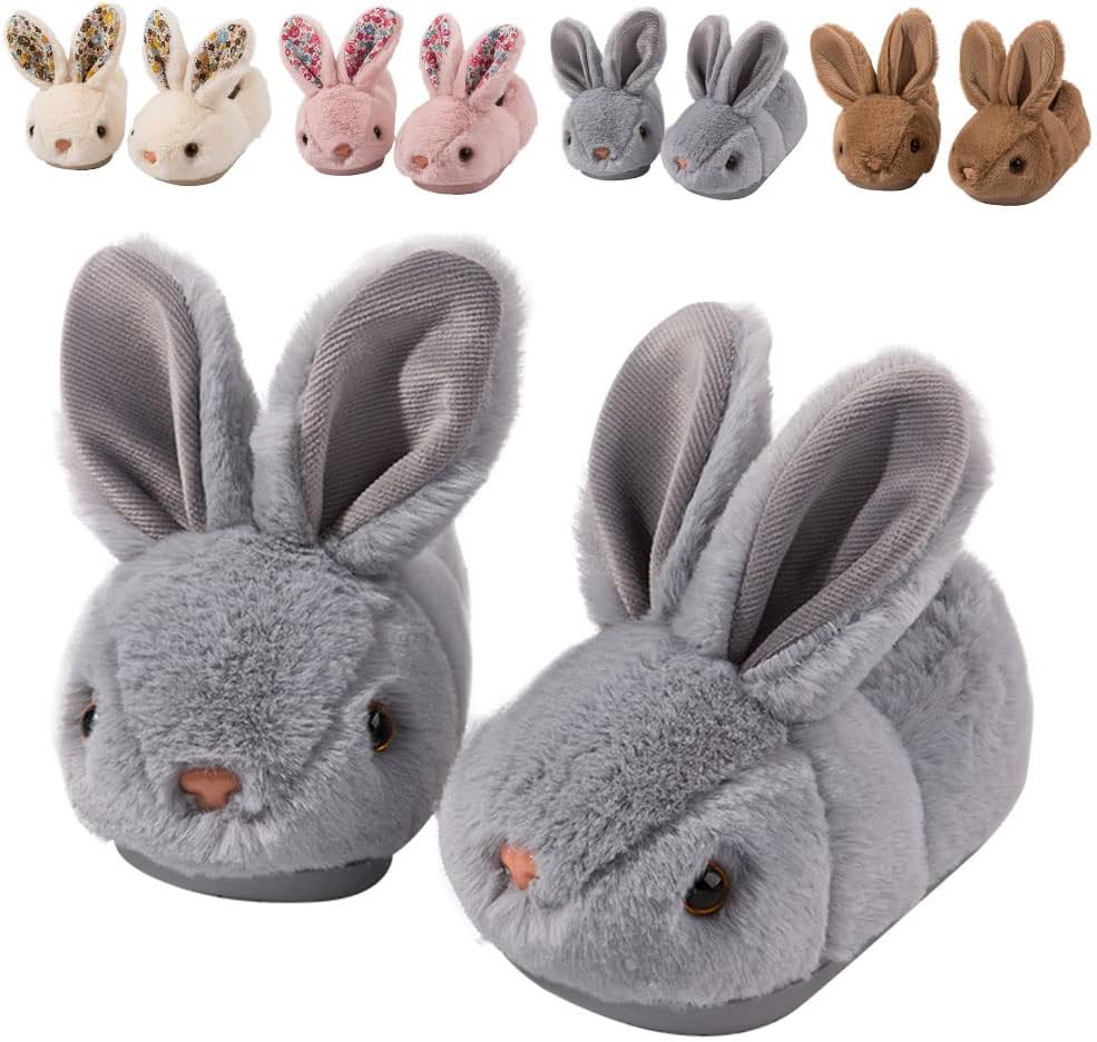 Toddler Slippers Girl Boy House Slipper Kids Rabbit Winter Slipper Warm Bunny Slippers Soft Plush Indoor Girls Boys Slipper