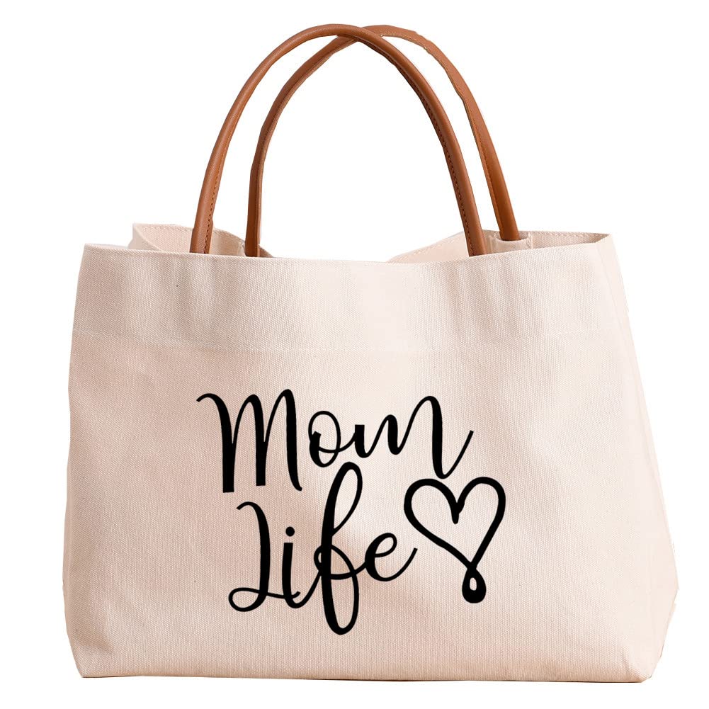 Mom Mama Bag Mother Gifts Momlife Tote for Hospital, Shopping, Beach, Travel