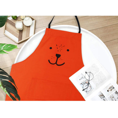 2 Pack Cartoon Apron Cute Bear Parent and Child Apron,Father Mother Son Daughter Matching Set Adult and Kid