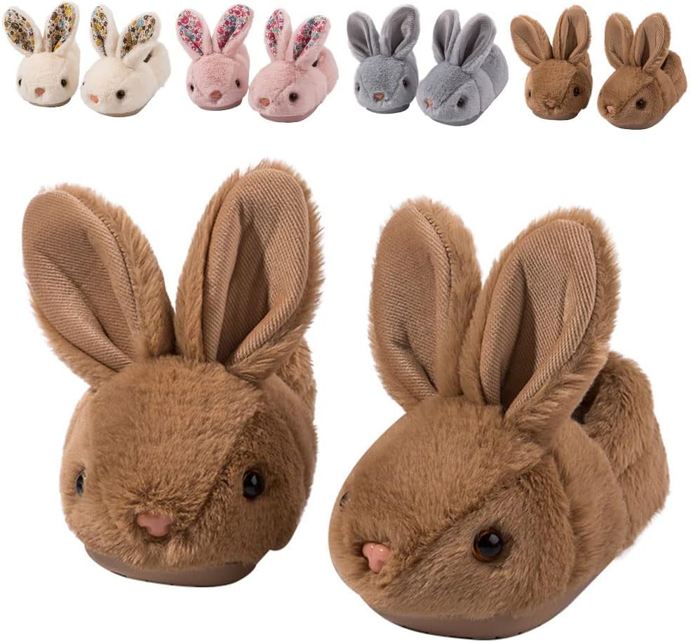 Toddler Slippers Girl Boy House Slipper Kids Rabbit Winter Slipper Warm Bunny Slippers Soft Plush Indoor Girls Boys Slipper