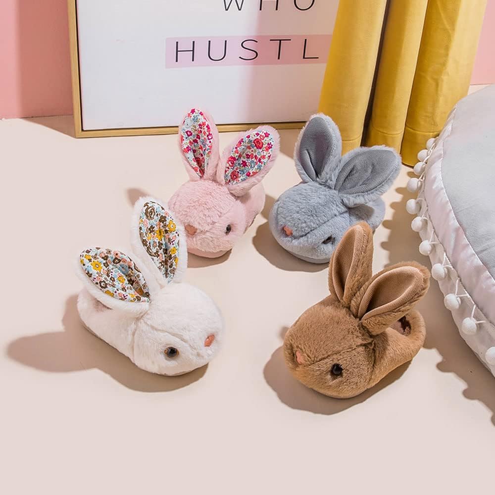 Toddler Slippers Girl Boy House Slipper Kids Rabbit Winter Slipper Warm Bunny Slippers Soft Plush Indoor Girls Boys Slipper