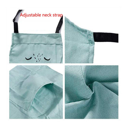 2 Pack Cotton Adjustable Parent and Child Apron with Pockets Mommy and Me Matching Set, Baking,Painting