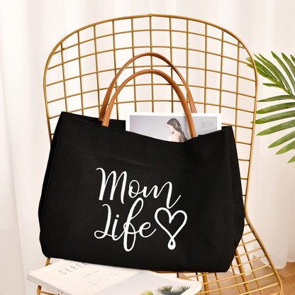 Mom Mama Bag Mother Gifts Momlife Tote for Hospital, Shopping, Beach, Travel