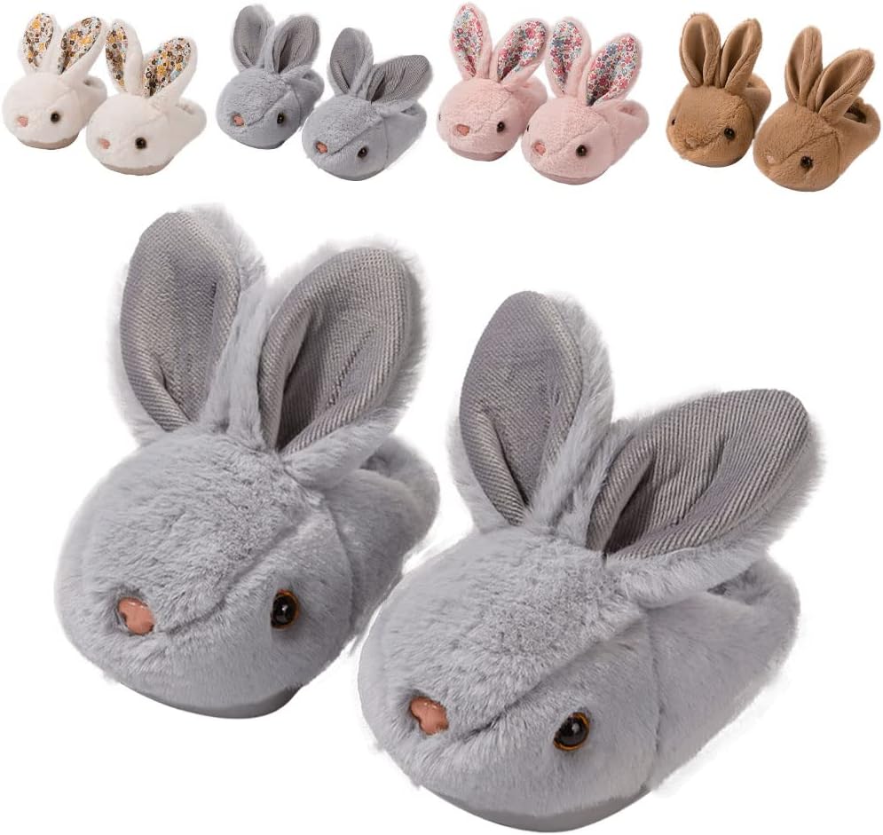 Toddler Slippers Girl Boy House Slipper Kids Rabbit Winter Slipper Warm Bunny Slippers Soft Plush Indoor Girls Boys Slipper