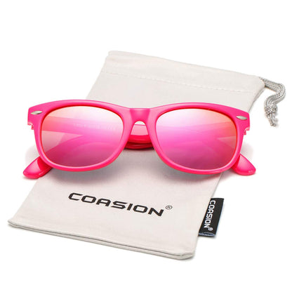 COASION Kids Polarized Sunglasses TPEE Rubber Flexible Shades for Girls Boys Age 3-9