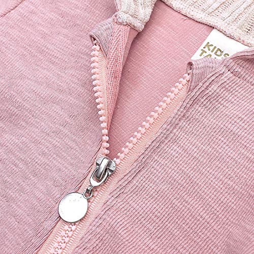 Simplee kids Animal Bunny Baby Easter Romper Long Ear Rabbit Hoodie Romper Jumpsuit with Zipper