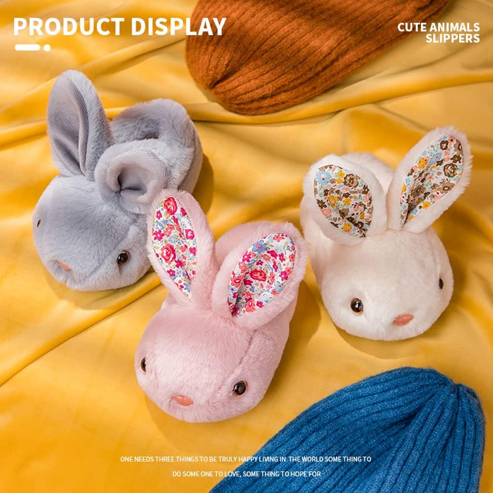 Toddler Slippers Girl Boy House Slipper Kids Rabbit Winter Slipper Warm Bunny Slippers Soft Plush Indoor Girls Boys Slipper