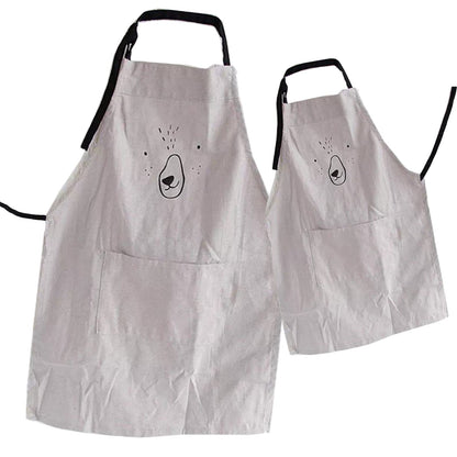 2 Pack Cotton Adjustable Parent and Child Apron with Pockets Mommy and Me Matching Set, Baking,Painting